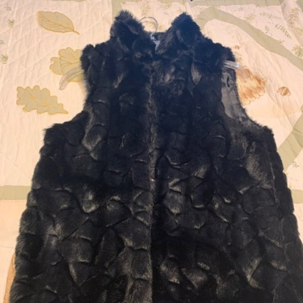 faux fur, vest, lightly worn,  winter